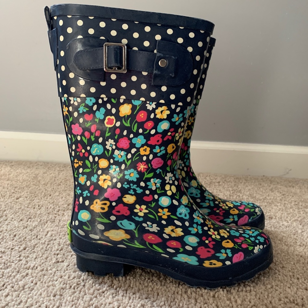 Floral Rain boots
